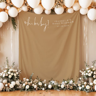INDIE Boho Earth Toned Baby shower Photo Tapestry Wandkleed