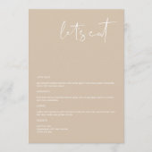 INDIE Boho Earth Toned Beige 5x7" Menu Manger (Devant)