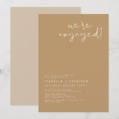 INDIE Boho Earth Toned Verloving koninklijke uitsp Kaart (Voorkant / Achterkant)