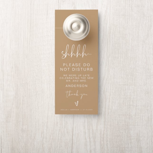 INDIE Boho Earth Toned Wedding Party door Hanger (Op knop)
