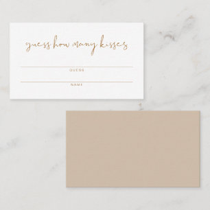 INDIE Boho Hoeveel Kisses Vrijgezellenfeest Card Plaatskaartje
