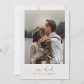 INDIE Boho Photo Elopement Réception Invitation (Dos)