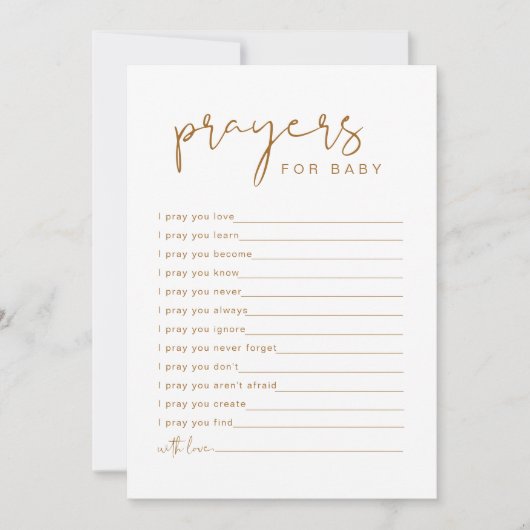 INDIE Boho Prayers for Baby Card Kaart (Voorkant)