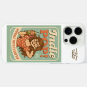 Indie Pop iPhone Case – Retro Soda Label (Achterkant (horizontaal))