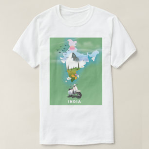 Indië reisposter t-shirt