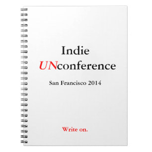 Indie UnConference - spirale laptop - Schrijf op. Notitieboek
