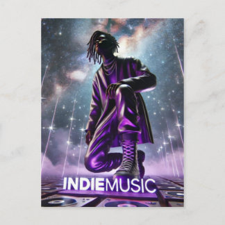 indieMusic Paarse-1 Briefkaart