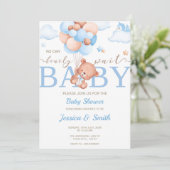 Indien Baby shower Invitation Card garçon (Debout devant)