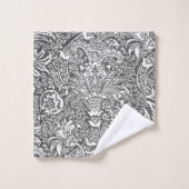 Indien de William Morris, gris de graphite et (Gant de toilette)