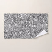 Indien de William Morris, gris de graphite et (Serviette à main)