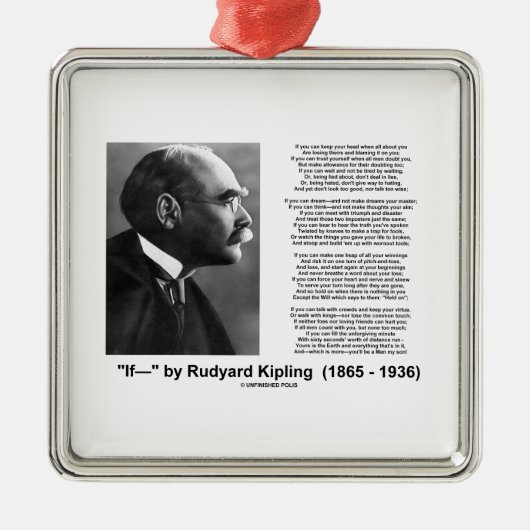 Indien- door Rudyard Kipling Motivatie Advice Poem Metalen Ornament (Voorkant)