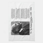 Indien- door Rudyard Kipling Motivatie Advice Poem Theedoek (Verticaal)