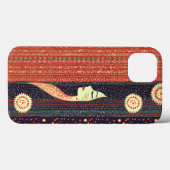 Indien ethnique Bandhani iPhone 13 Coque (Verso (horizontal))