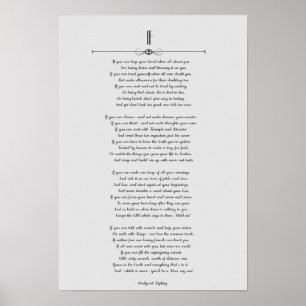 INDIEN Kipling Poem op grijs Poster