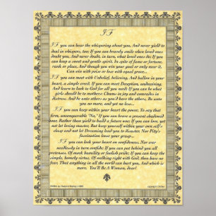 INDIEN PAPIEREND gedicht voor jonge vrouwen en mei Poster