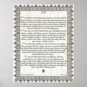 INDIEN PAPIEREND gedicht voor jonge vrouwen en mei Poster