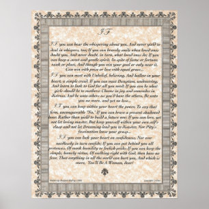 INDIEN PAPIEREND gedicht voor jonge vrouwen en mei Poster