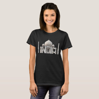Indien Souvenir lustige Taj Mahal weißer Marmor T-shirt