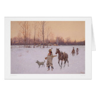 Indiens dans la neige (0565A)