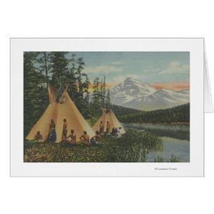 Indiens du nord-ouest - deux Teepees s'approchent