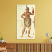 Indiër in lichaamshouding canvas afdruk (Insitu (Woonkamer))