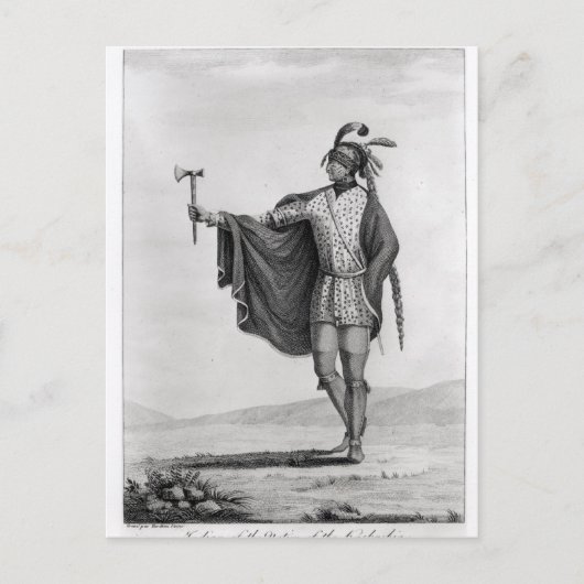 Indiër van de Natie van Kaskaskia Briefkaart (Voorkant)