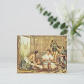 Indiërs die tortilla's voorbereiden briefkaart (Staand voorkant)