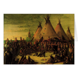  Indiërs, Raad van de Sioux-oorlog door Catlin