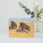 Indiërs Simuleren Buffalo Briefkaart (Staand voorkant)