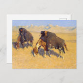 Indiërs Simuleren Buffalo Briefkaart (Voorkant / Achterkant)