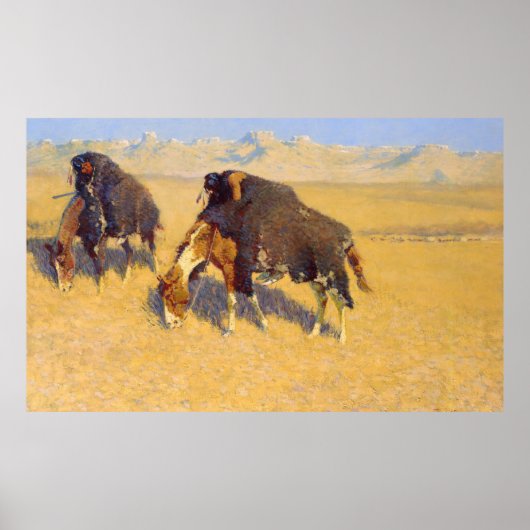 Indiërs Simuleren Buffalo Poster (Voorkant)