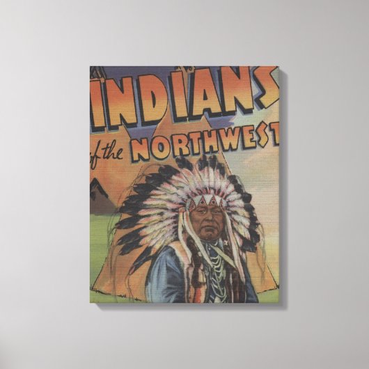 Indiërs van het noordwesten - Indische chef & thee Canvas Afdruk (Voorkant)