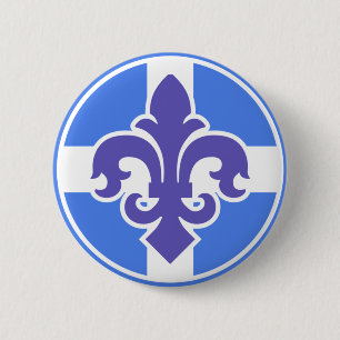 Indigene du Quebec Ronde Button 5,7 Cm