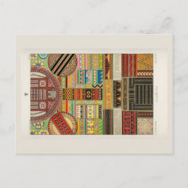 Indigenous patterns in textiles postcard briefkaart