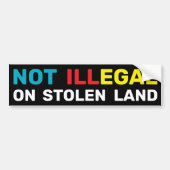 Indigenous Rights Immigration Law Ban ICE Bumpersticker (Voorkant)