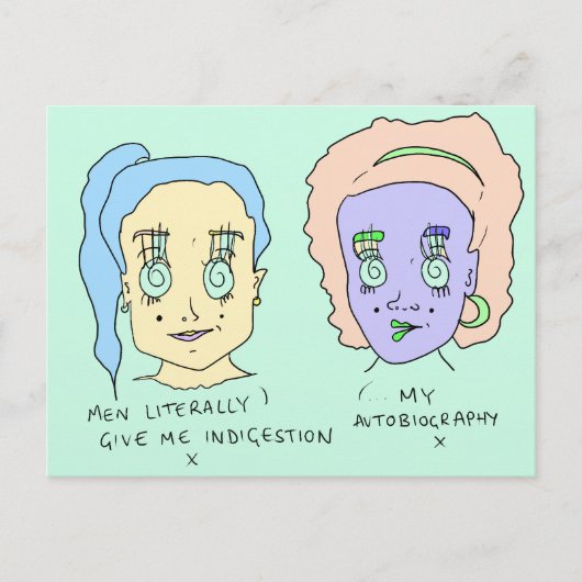 Indigestie | Afdrukken Briefkaart | #overhear (Voorkant)