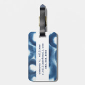Indigio Waterverf printcirkels Bagagelabel (Achterkant verticaal)