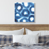 Indigio Waterverf printcirkels Canvas Afdruk (Insitu (Slaapkamer))