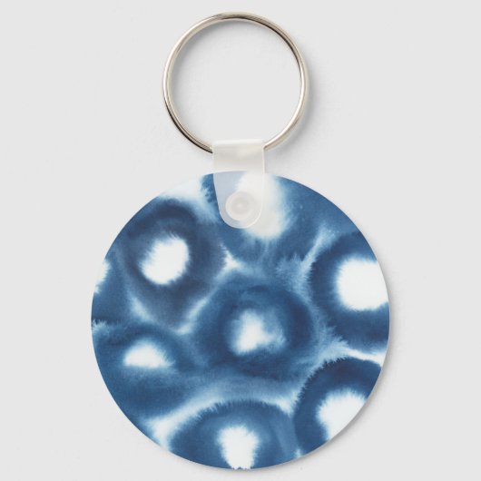 Indigio Waterverf printcirkels Sleutelhanger (Voorkant)