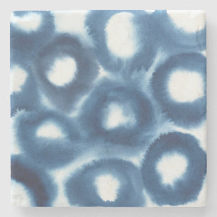 Indigio Waterverf printcirkels Stenen Onderzetter