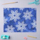 Indigo Abstracte Waterverf Snowflakes Tissuepapier (Craft)