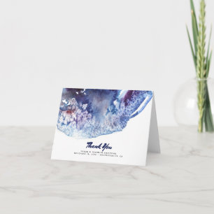 Indigo Agata Crystal Moderne Merci d'aquarelle