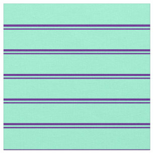 Indigo & Aquamarine gekleurd Striped Patroon Stof