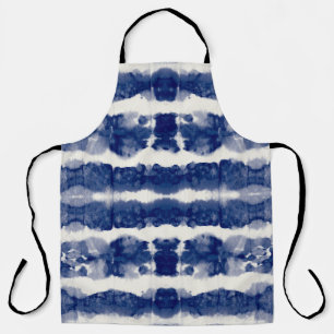 Indigo Art: Abstracte Waterverf Chaos. Schort
