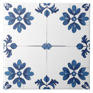 Indigo Azulejo Blauwe Portugese Lissabon Decoratie Tegeltje