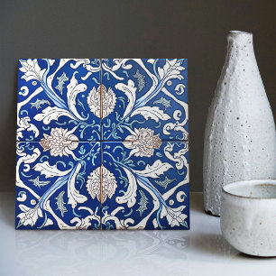 Indigo Azulejo Blauwe Portugese Lissabon Decoratie Tegeltje