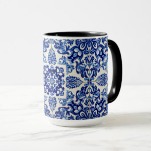 Indigo Azulejo Blauwe Portugese Lissabon Talavera Mok