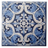 Indigo Azulejo Blue Portugal Decoratief Tegeltje (Voorkant)