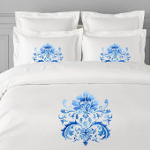 Indigo Azulejo Blue Portuguese Lisbon Botanical Kussensloop