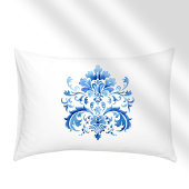 Indigo Azulejo Blue Portuguese Lisbon Botanical Kussensloop